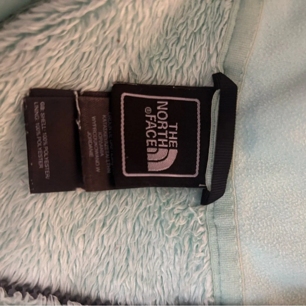 The North Face Mint Green Fleece Jacket Medium M Full Zip Cozy Soft Women’s - Picture 8 of 9